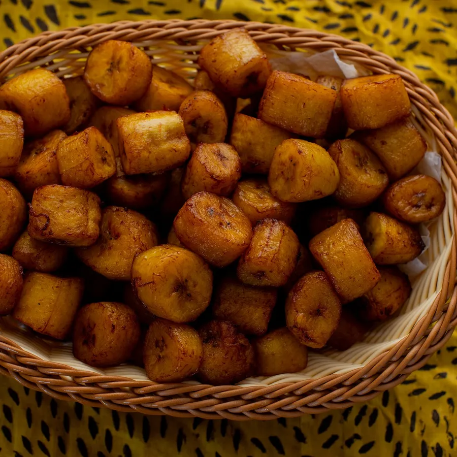 Panier d'alloco vu de dessus